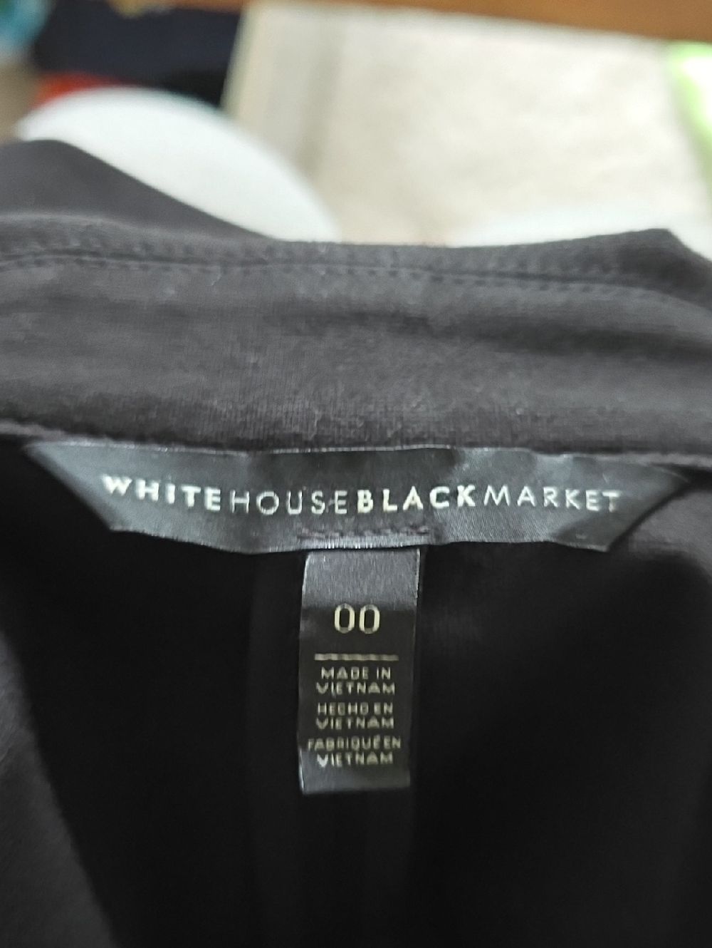 WHBM Black Tailored Military Stlye Blazer Sz 00 - Picture 6 of 6